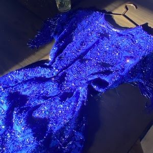 Silk Stenay Vintage Beaded Cocktail Dress 80s